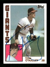 1984 Topps #469 Tom O'malley signed autograph  blue sharpie,  EAA1 BXCP71