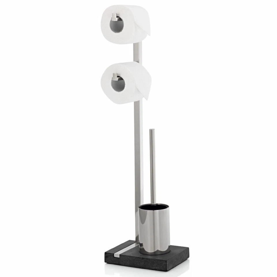 Blomus Bouton de toilette Menoto Garniture de toilette en acier inoxydable ma... - Photo 1/1
