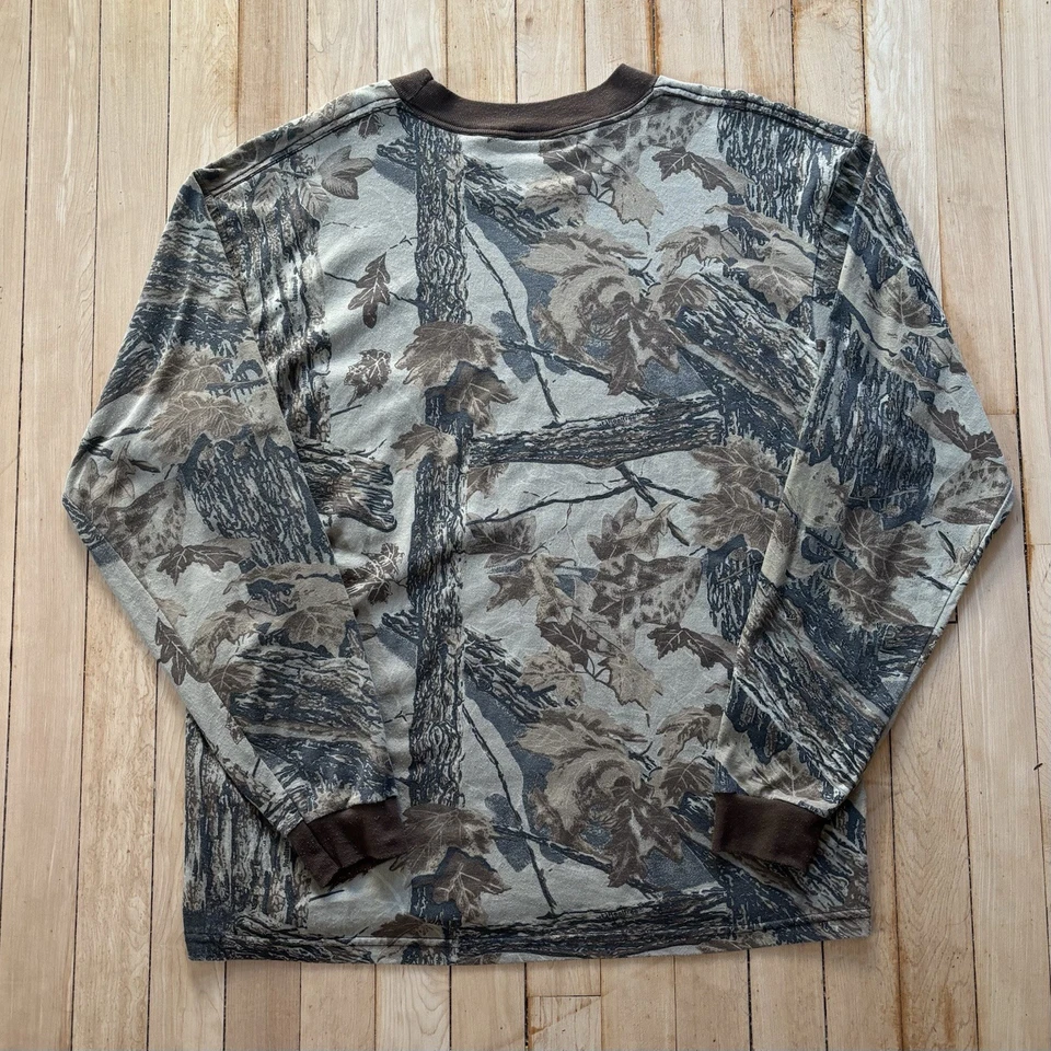 Camiseta De Colección Años 90 Realtree Camuflada Manga Larga Talla L Exterior Caza Patinador Y2K Foto 2 de 4