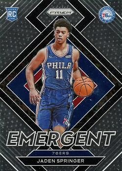 Jaden Springer 2021-22 Prizm NBA Basketball - Emergent - Philadelphia 76ers