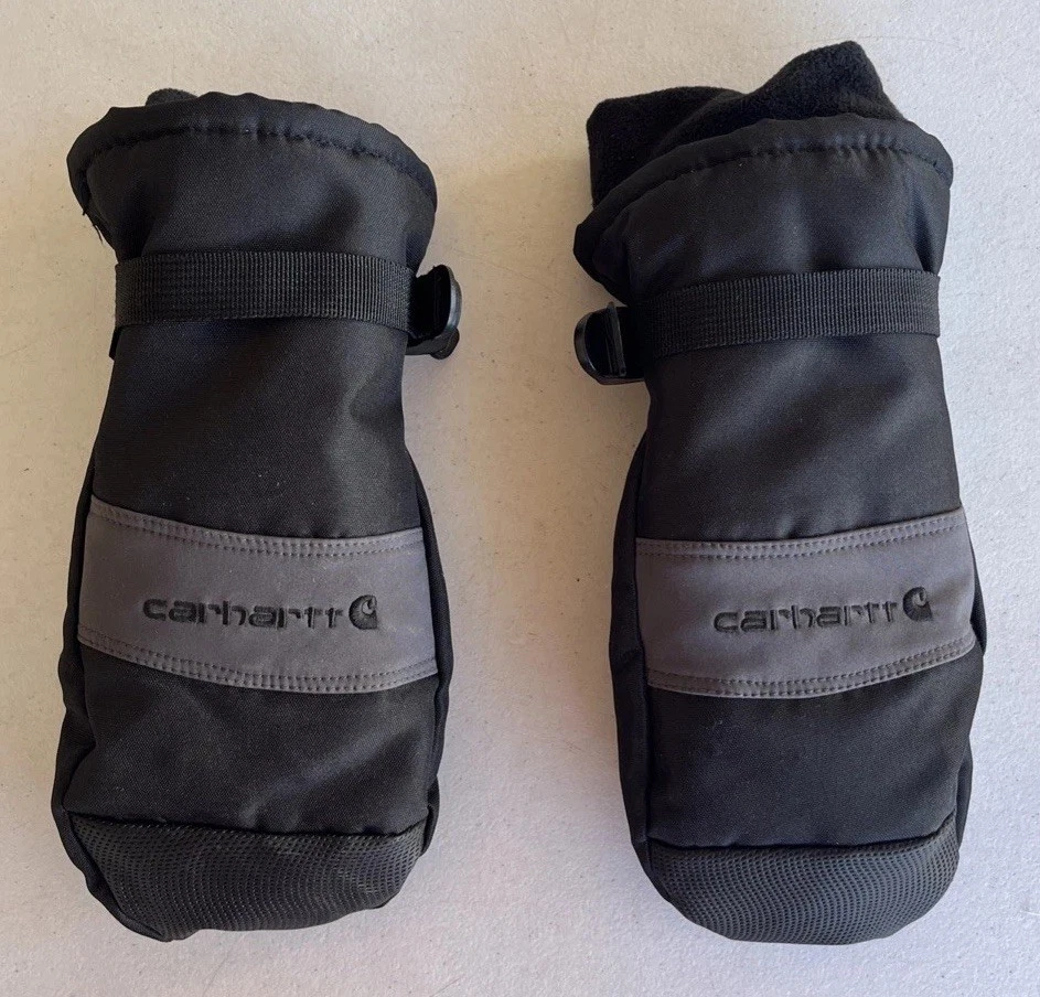 Carhartt Waterproof Insulated Mittens Gloves Mittens Black Straps A616 X-Large