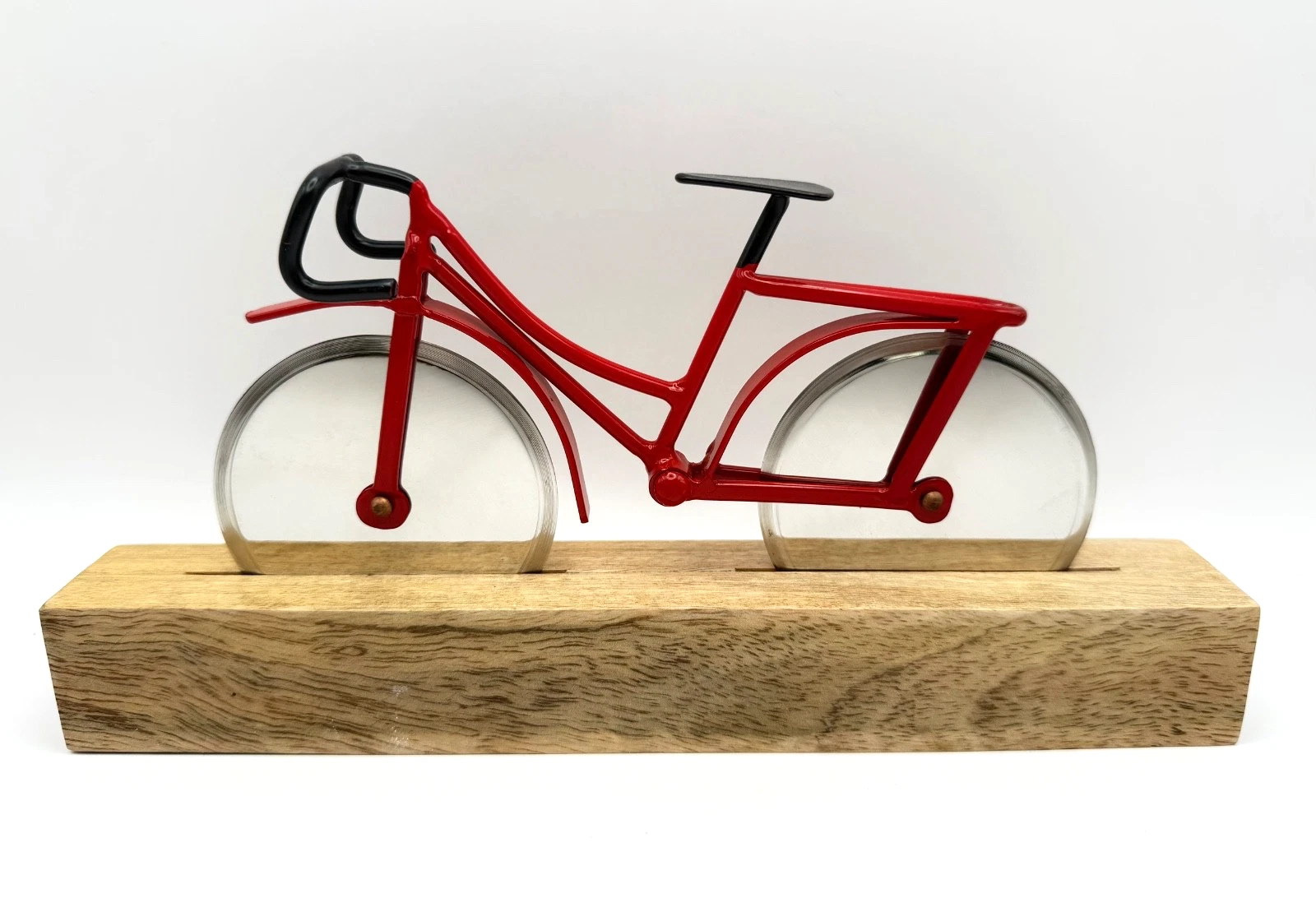 Novelty Pizza Cutter, Red Bicycle with Wood Stand, A working piece of Art!
Opens in a new window or