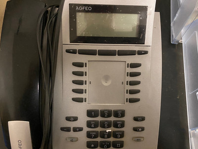 Systemtelefon AGFEO ST22IP, UP0-Anschluss, silber, gebraucht