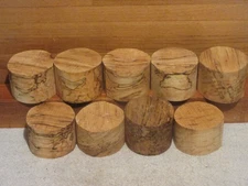 9PC SPALTED MISSOURI MAPLE TURNING WOOD BOWL BLANK