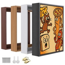 Canvas Floater Frame for 1"-1 1/4" Deep Gallery-Wrapped Canvas, Modern Wood-Look