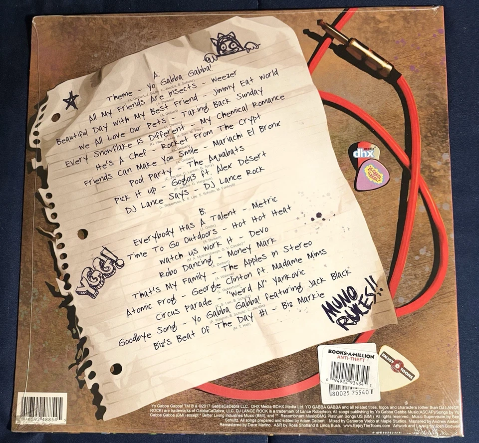 "YO GABBA GABBA HEY!" (2017) RARE MINT SOLID RED/WHITE VINYL BAM EXCLUSIVE ! - Image 2 of 3