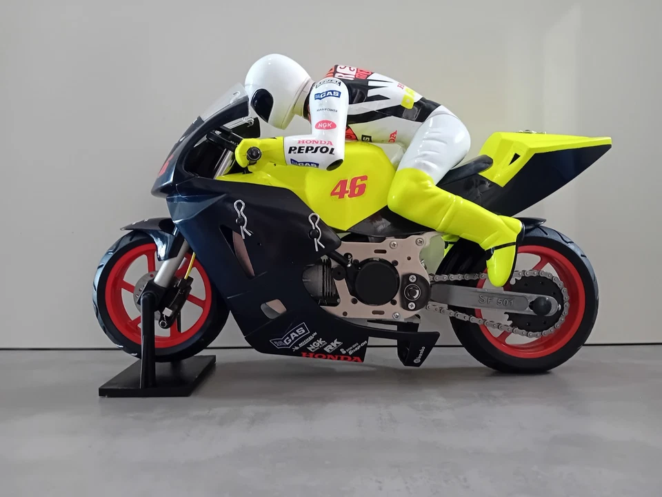Moto Rc Scoppio Nuova Faor Bike 1:5 Sf 501 Nitro Honda Rc 211 V No Thunder Tiger - Immagine 3 di 4