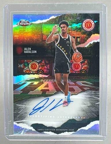 Jalen Haralson 2025 Topps Chrome McDonald's All-American Winning Tags Auto