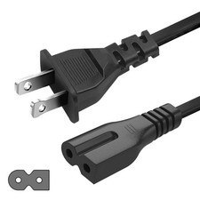 2 Prong Power Cord Polarized 3Ft Cable For Vizio Tv D/E/M Series, Sewing Mac