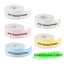 3 Continuous Label Sticker Rolls for Pocket Bluetooth P12 Thermal Label Printer