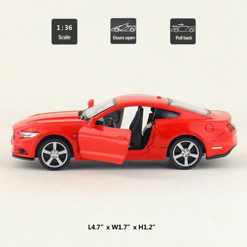 1/36 Ford Mustang 2015 Model Car Diecast Toy Cars Toys for Boys Kids Gifts Red - Picture 2 of 11