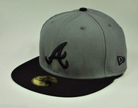 Era 59fifty Fitted Hat Storm Gray Black Mlb Atlanta Braves Cap 5950 Era 59fifty Fitted Hat Storm Gray Black Mlb Atlanta Braves Cap 5950