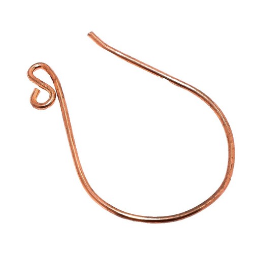 copper plated flat fish hook ear wire wholesale Ear Wire, 144 Copper Plate Brass 22 Gauge 18mm Flattened Fish Hook Earring