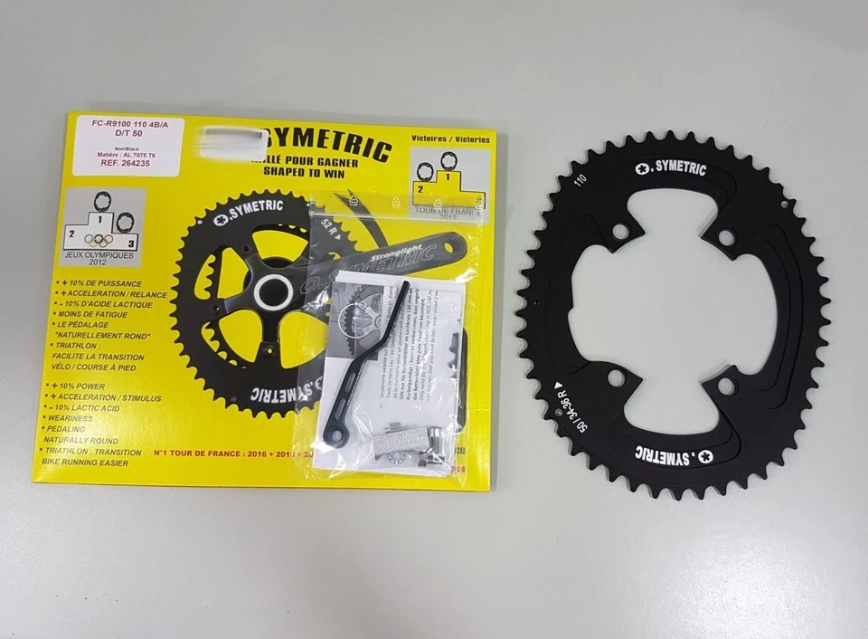 Osymetric BCD 110mm x 4Bolt 9100/9150/8000/8020/8050/R8070 Bicycle Chainring Set - Image 2 of 4