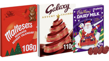 New Christmas Advent Calendar Milk Chocolate Cadbury Galaxy Dairy Milk Maltesers