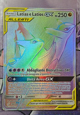 Pokemon Card Latios and Latias GX (130/214) Hyper Language   NM/MINT