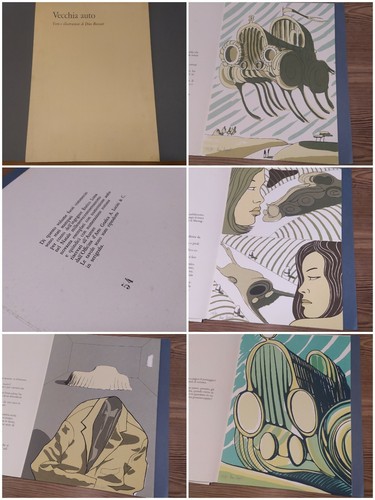 Dino Buzzati – Vecchia Auto – Sérigraphie 1968 – 4 œuvres Enrico Lossa