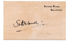 George Sutherland-Leveson-Gower, 5th Duke 1888-1963 Signed Card / Autographed