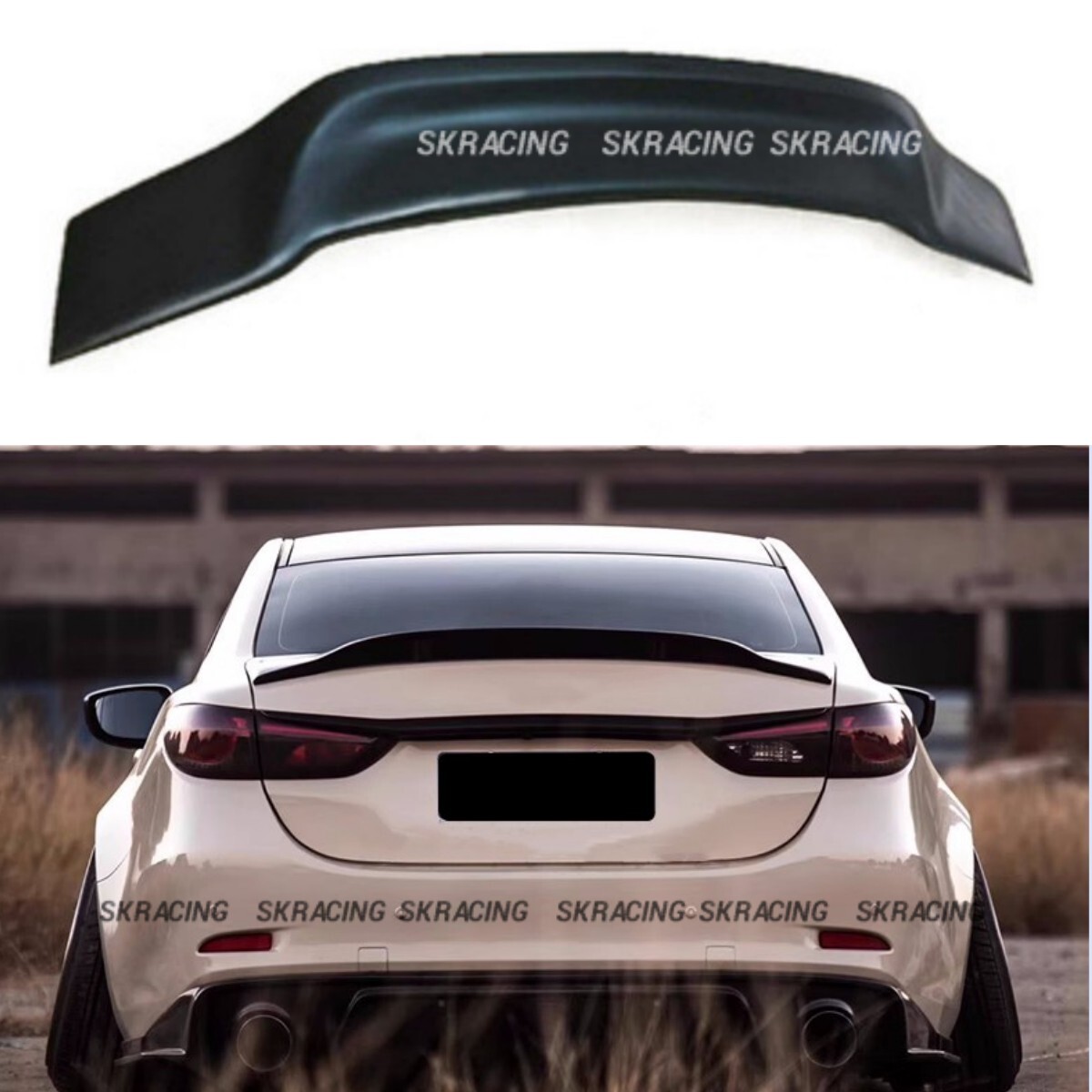 リアピース Universal For Mazda CX-9 2016-2023 Rear Tailgate Roof Spoiler Wing