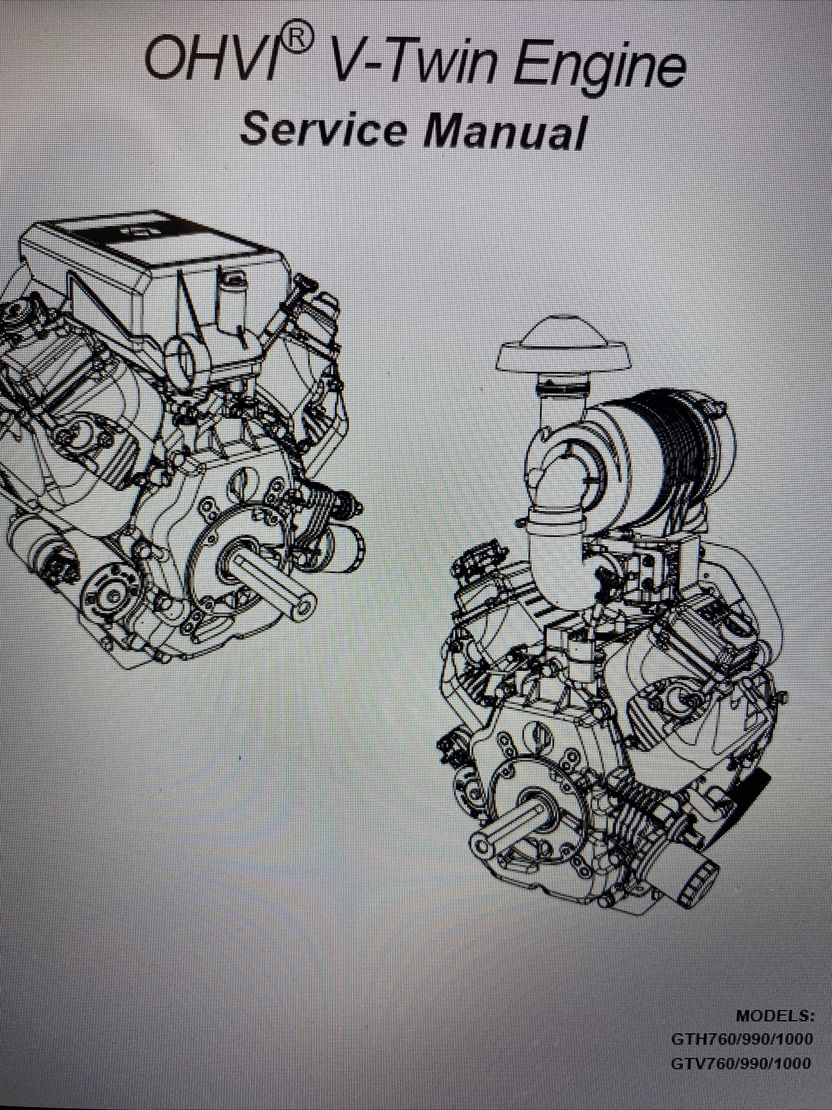 Купить GENERAC OHVI VTwin Engine Service manual 760/990/992/999