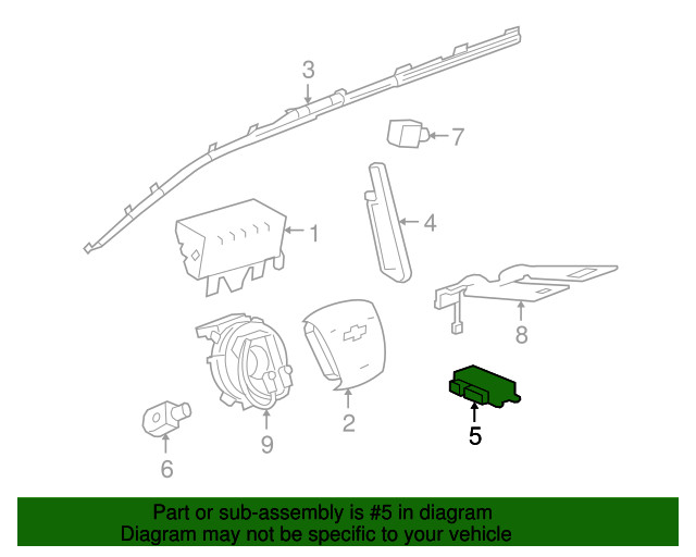 2012-2017 GM Impact ECU Part# 13599654 Replaces 13589377 13589410 