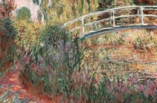 Claude Monet The Japanese Bridge Water Lily Pond Water Irises Poster 18x12