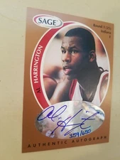 Al Harrington Signed Authentic Autograph Serial Indiana Pacers Hawks Knicks COOL