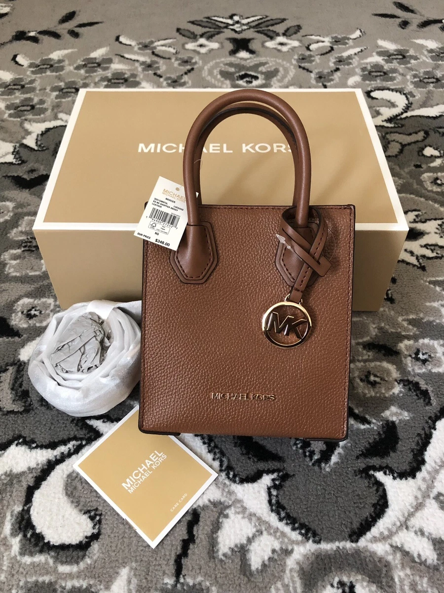 Michael Kors Mercer Extra-Small Pebbled Leather Crossbody Bag With Gift Box