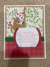 Brightest glow & DSP Christmas holiday cheer card kit of 10 made w/ Stampin' Up!