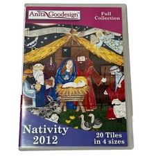 Anita Goodesign Machine Embroidery CD Natitivy 2012 Tile Scene 4 Sizes 197AGHD