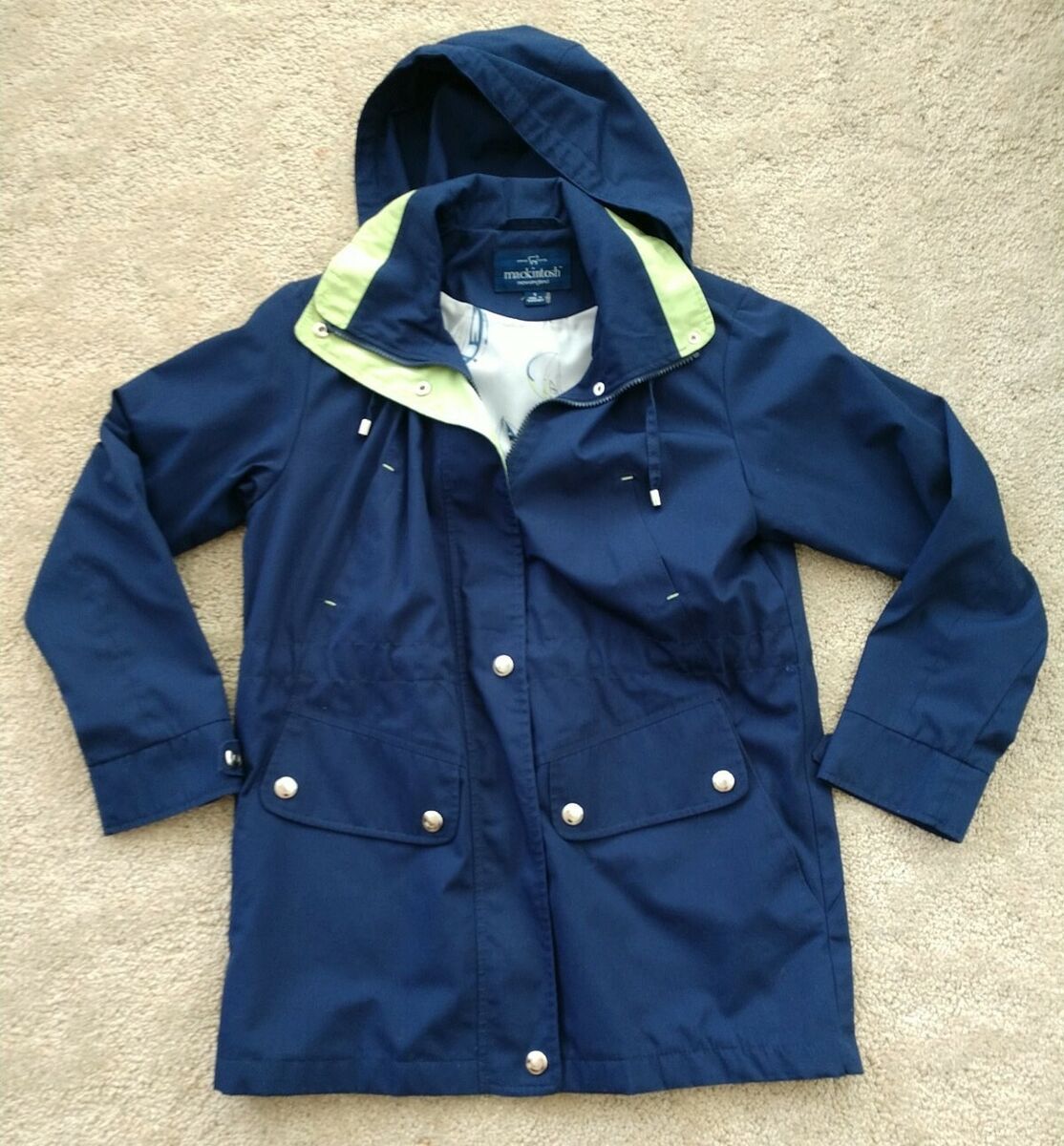 Mackintosh New england jacket Rain Coat small Womans Blue Mackintosh New england jacket Rain Coat small Womans Blue