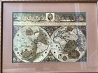 VTG Nova Totius Terrarum Orbis Tabula Framed Matted Map ~31” x ~25” — photo 5