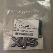 NOS JAGUAR  XJS GENUINE ORIGINAL PART CHROME BOOT / TRUNK  BADGE