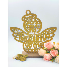 US12pcs Guardian Angel Baby Wooden Religious Centerpiece Communion Wedding Party