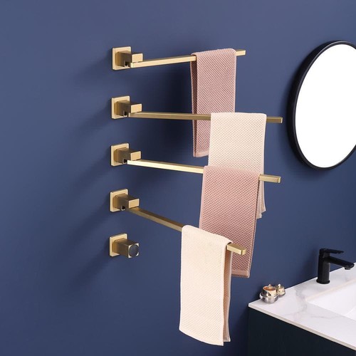 Unbranded Electric Heated Towel Drying Rack Wall-Mounted Movable 5-Piece Steel - Picture 6 of 10