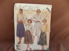 McCalls Misses and Young Junior Skirts Size 10 Uncut Pattern 2004