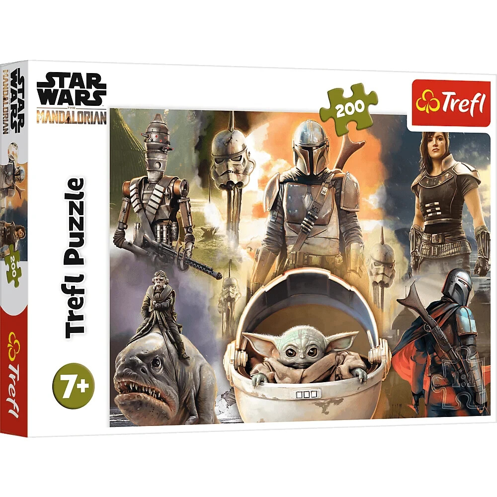 Star Wars Puzzlespiel 200 Teile Grogu Baby Yoda Stormtrooper Mandalorianer Star Wars Puzzlespiel 200 Teile Grogu Baby Yoda Stormtrooper Mandalorianer