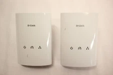 2 X D-LINK DHP-306AV 200Mbps SINGLE PORT ETHERNET POWERLINE WHITE UK PLUG