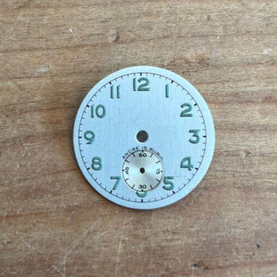 Cadran Rond Ancien Pour Montre REGA Ancre 15 Rubis - Neuf Sans étiquette