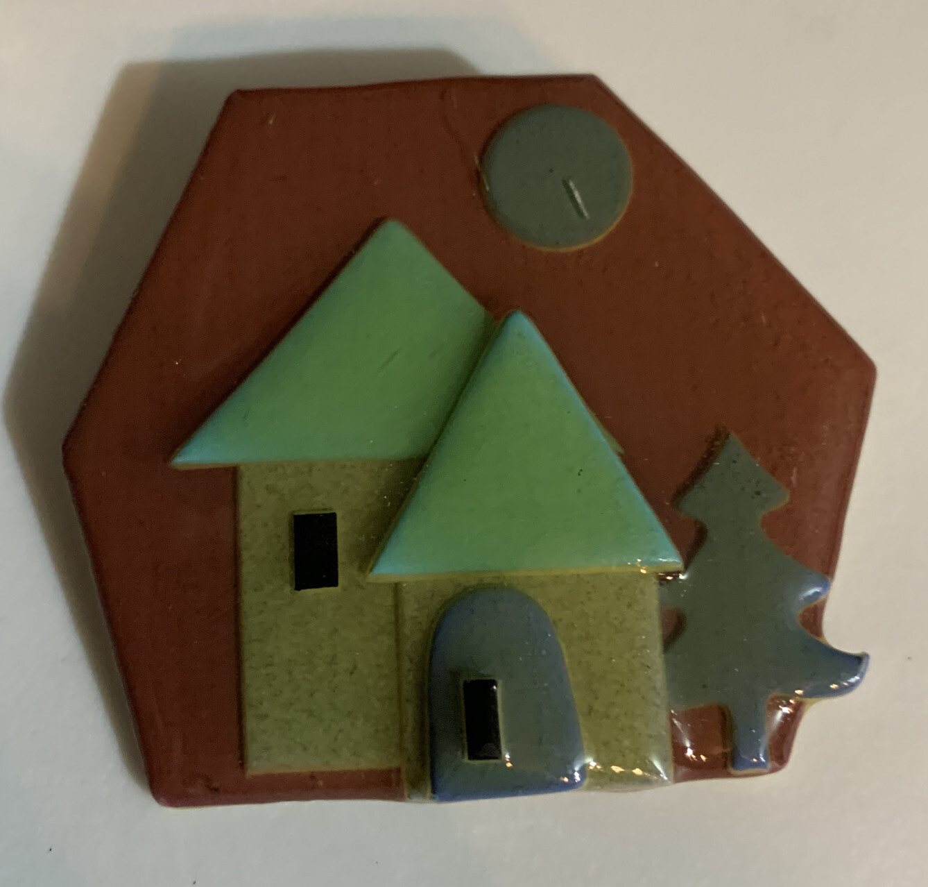 House Pins by Lucinda Yates Night Moon And Pine Tree J8 eBay