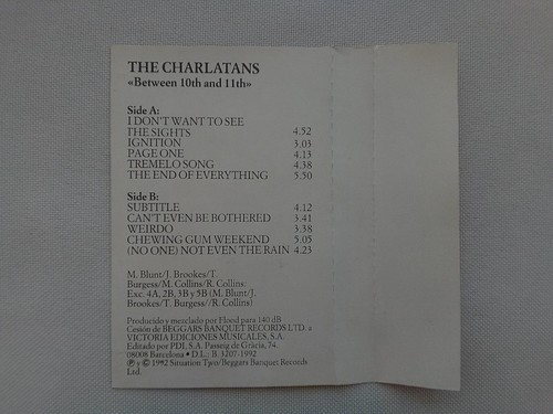 The Charlatans "Between 10th And 11th", cassette, Pdi/Victoria 1992., Spain - Picture 4 of 11