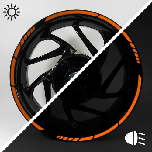Pegatina GP borde de llanta Reflex para coche y moto: reflex naranja ~RAL 2004 - Imagen 3 de 8