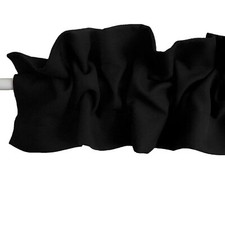 Solid Poplin Ruffle Sleeve Topper Window Valance