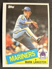 1985 Topps Mark Langston Baseball Rookie Card (RC) #625 Mariners HOF Pitcher VG