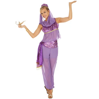 Orient Kostüm Frauen Karneval Fasching Halloween Aladin Prinzessin Dress lila