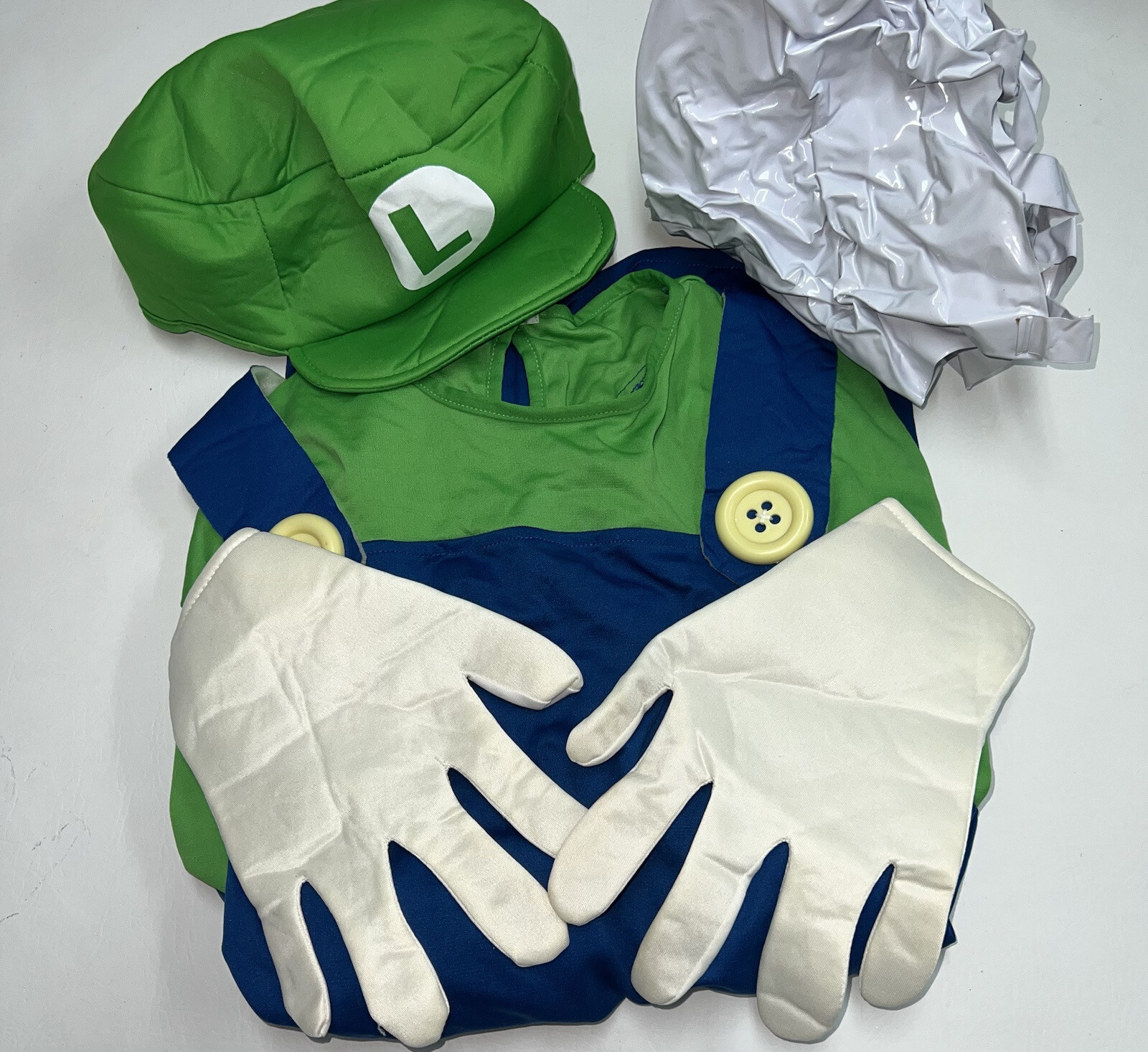 Super Mario Luigi Mens Halloween Costume Size L Infla… Gem
