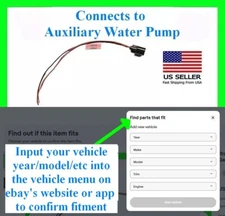 fits Ford Chevy Auxiliary Water Pump Coolant Connector Harness Pigtail Plug Wire