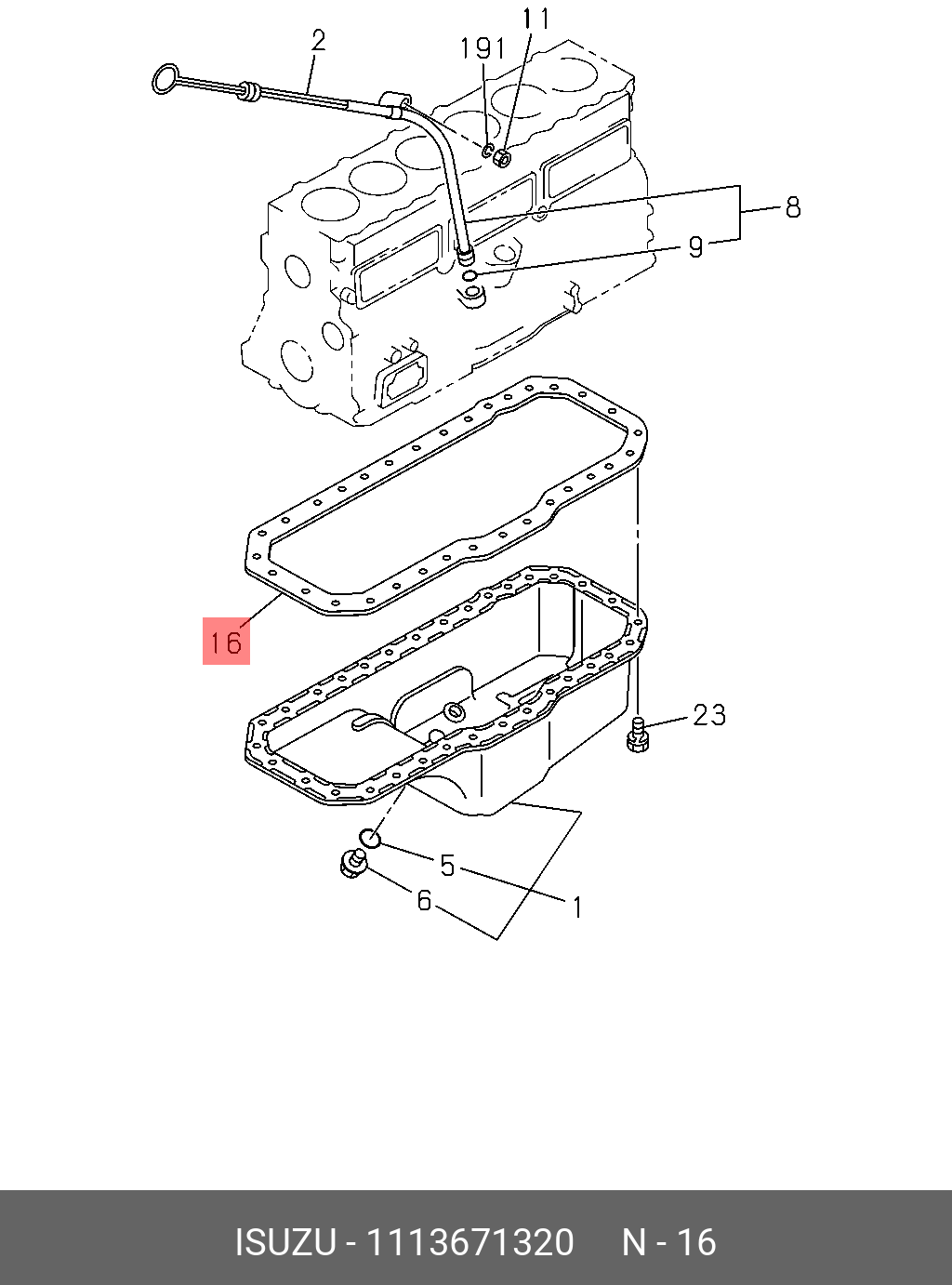 Genuine OE Gasket 1113671320 for Isuzu 11136-71320 | eBay