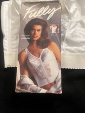 VINTAGE EXQUISITE FORM FULLY BRA/GIRDLE CORSET WHITE 34D