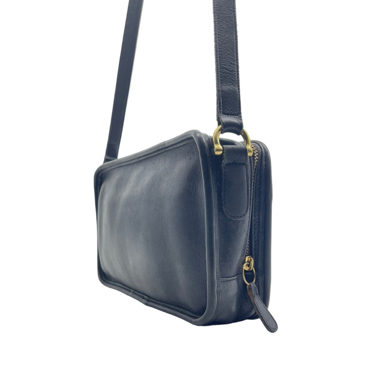バッグ vintage bag Gearpack No. 4 | Vintage Black Leather Crossbody Bag | Ghurka